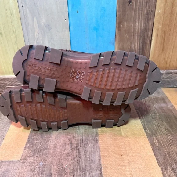 Coach Men’s Brown Leather Combat Boots – Style CC837 – Size 11D (US)​ - Picture 6 of 10